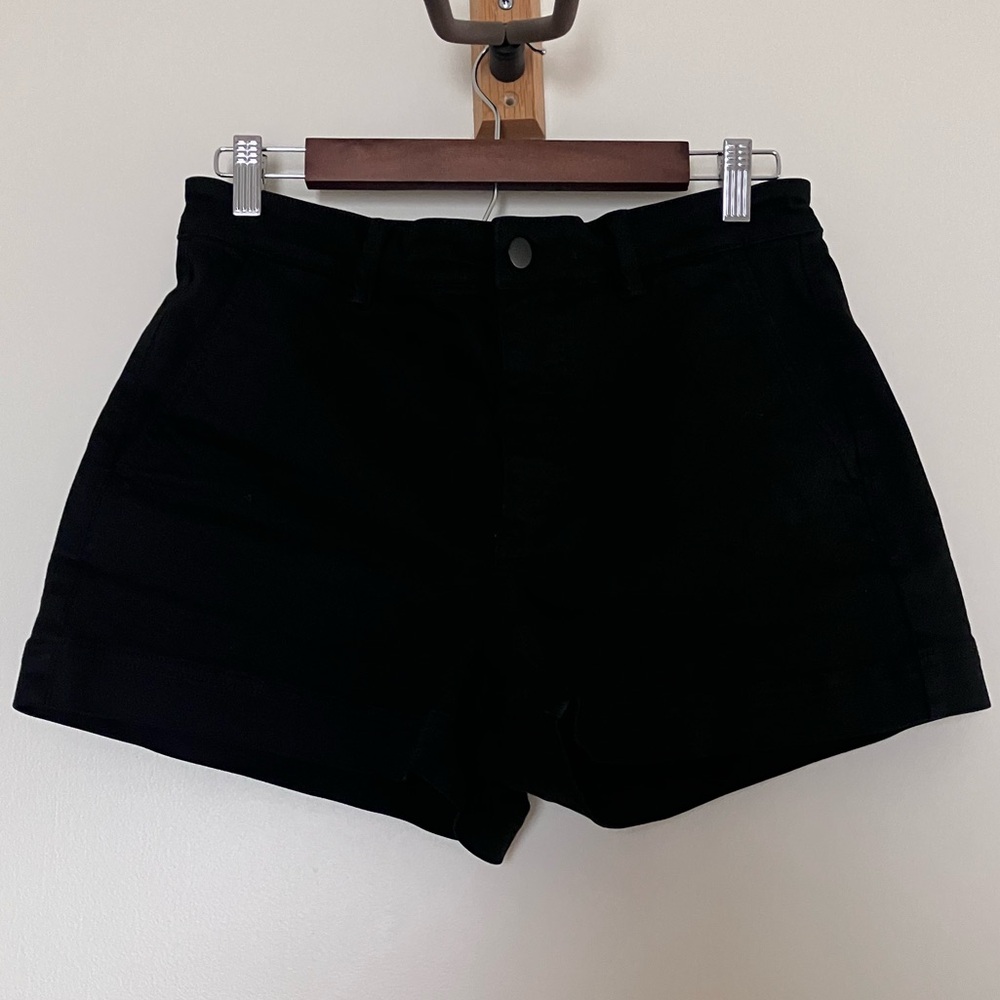 Everlane Black Denim Shorts Size 8